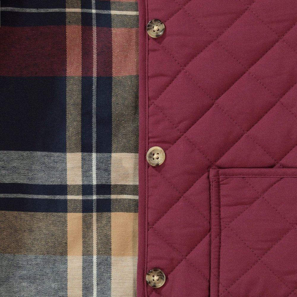 Kids Equestrian Quilted Jacket - Burgundy - Picture 2 of 5